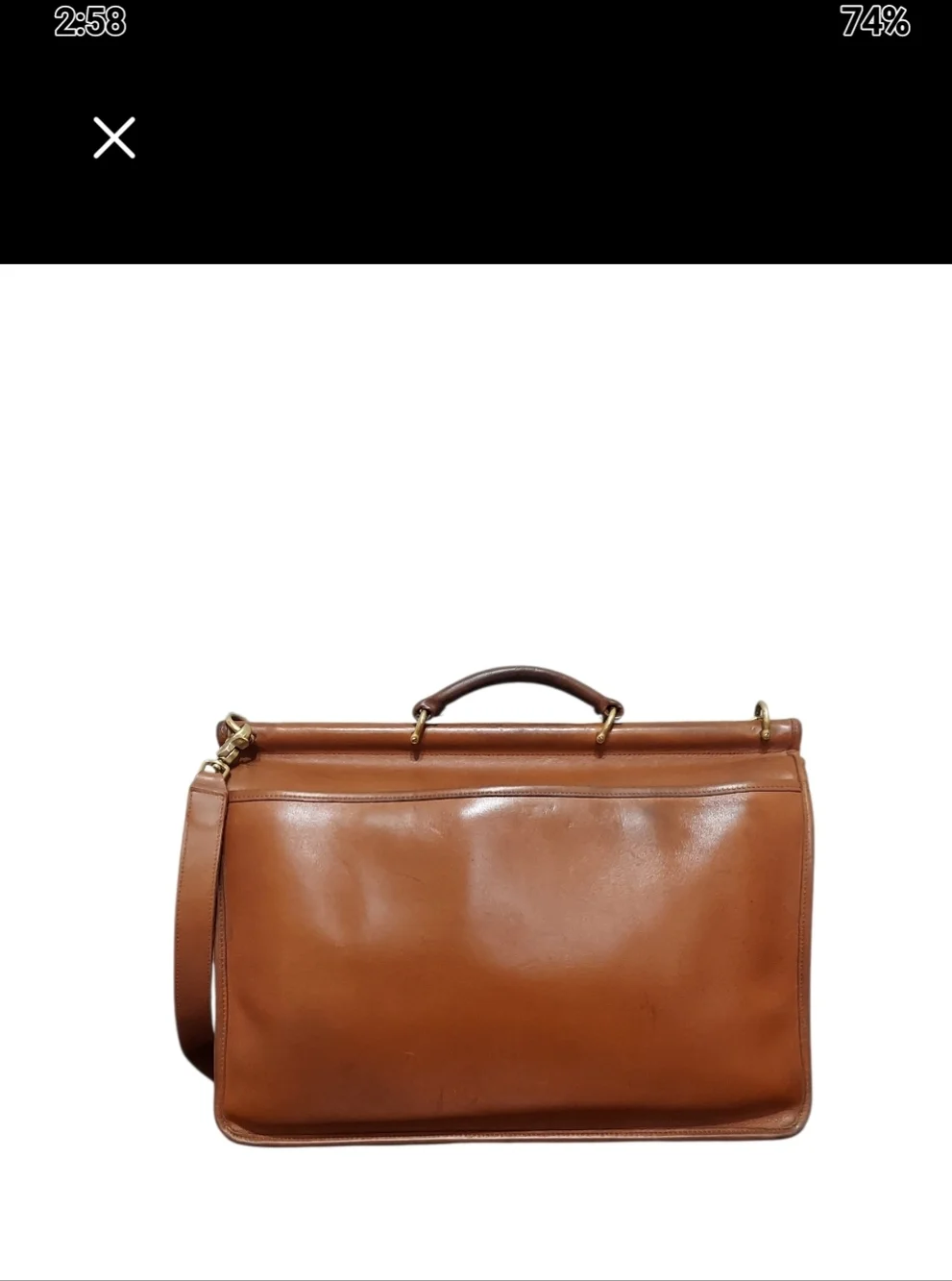 Coach Beekman Vintage Brown Leather Laptop Briefcase with Brass Hardware No 5266 - Picture 3 of 6